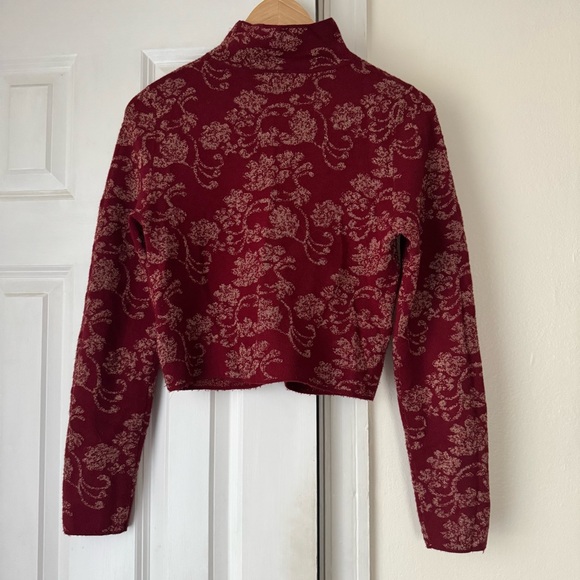 Anthropologie Cropped Mock-Neck Sweater Size S - Picture 5 of 11